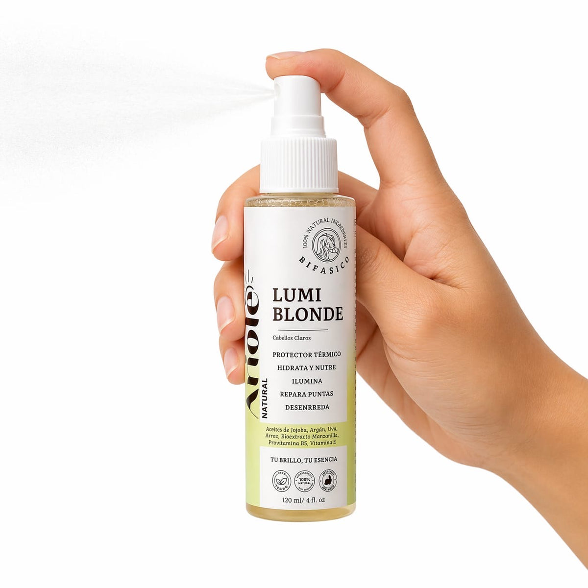 Bifásico Capilar Lumi Blonde | Brillo, Nutrición y Protección para Cabello Claro - 120 ml