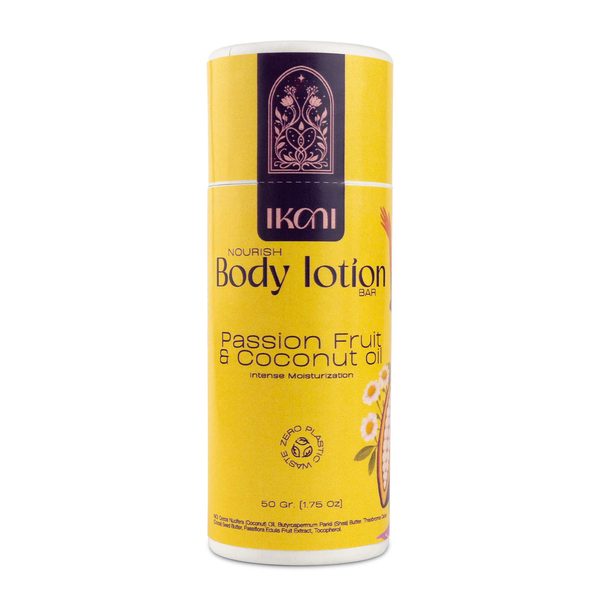 Body Lotion Bar Passion Fruit & Coconut Oil - 50 grs