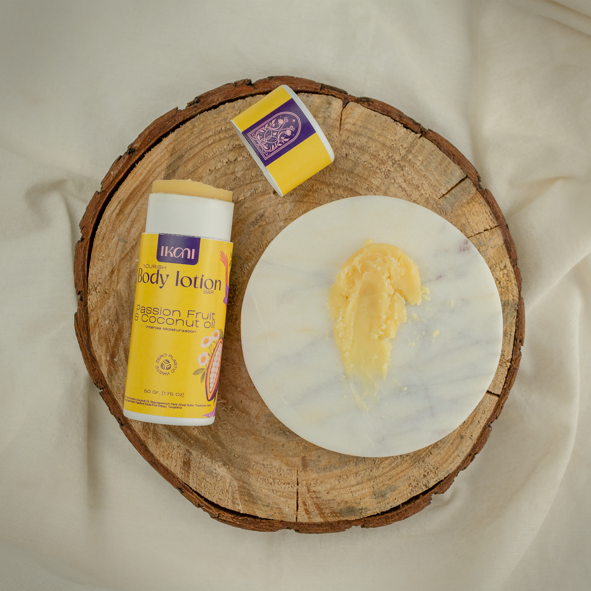 Body Lotion Bar Passion Fruit & Coconut Oil - 50 grs